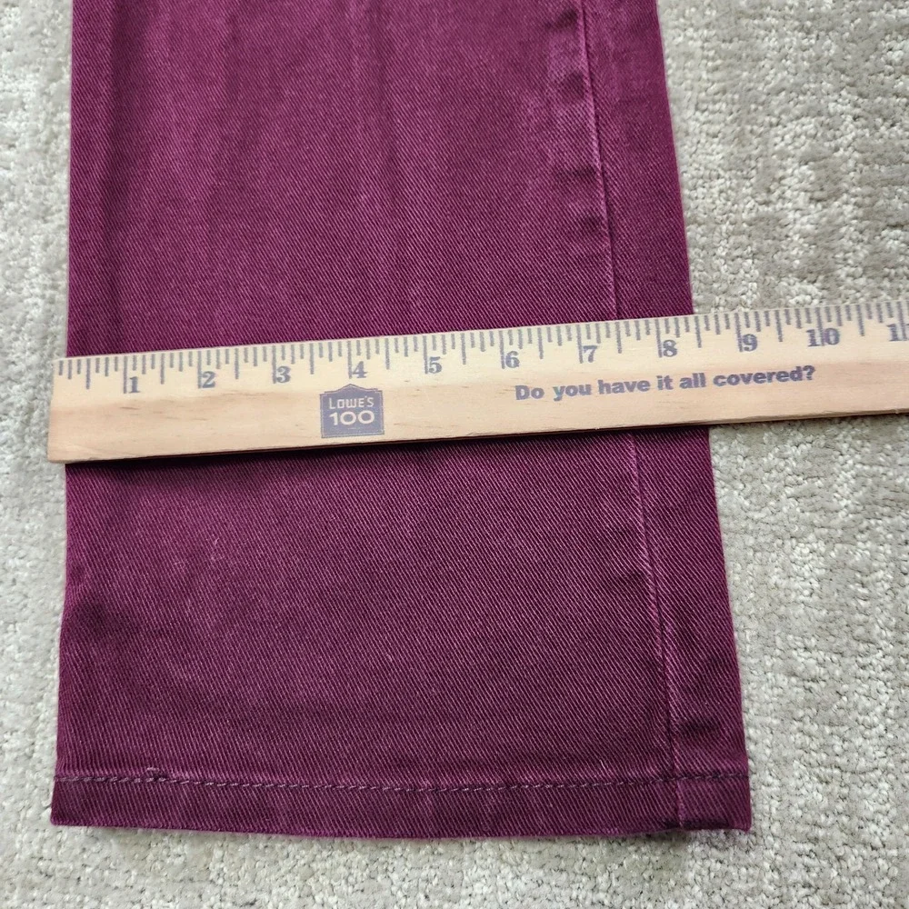 Levis 514 Jeans Men 36x32 Straight Leg Regular Fit Maroon Denim Stretch